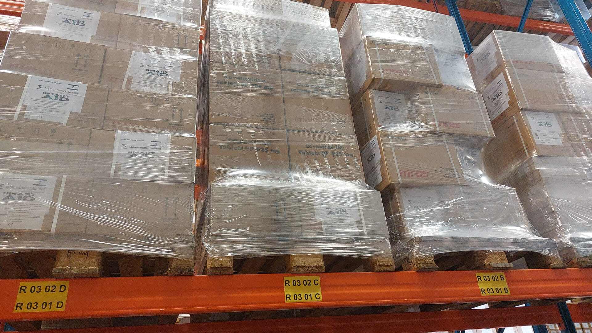 Momentum-Medicines-Donation-at-Warehouse-wiating-for-transport